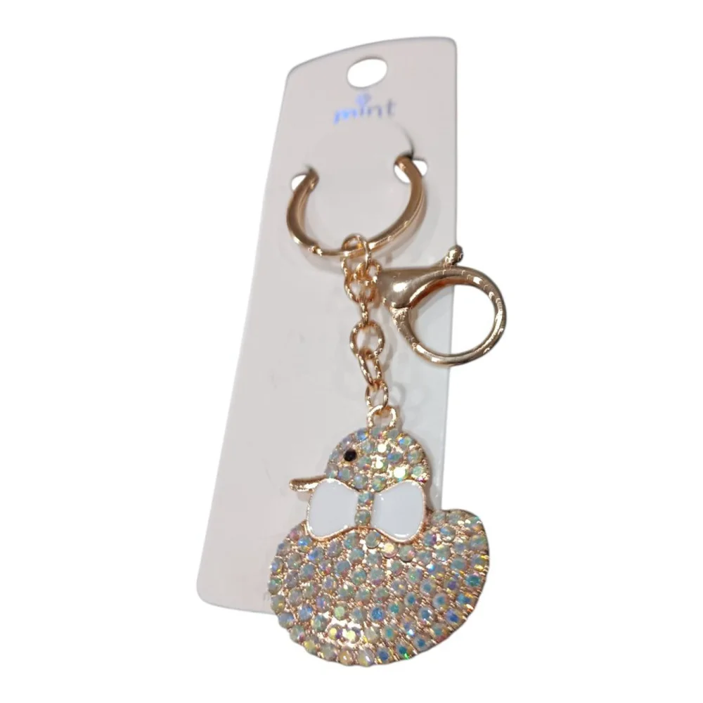 Duck your Favorite Valentine! Cute Iridescent Keychain Purse Backpack Charm!
